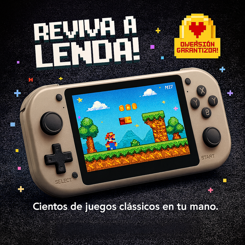 🕹️ Consola portátil retro M17: una máquina del tiempo con cientos de juegos clásicos en la palma de tu mano